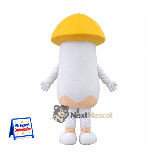 Mushroom Mascot Costume - White Mushroom Mascot Costume - White