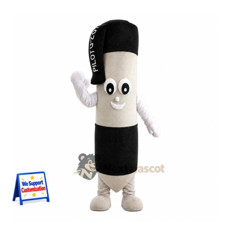 Marker Pen Mascot Costume - Black Marker Pen Mascot Costume - Black