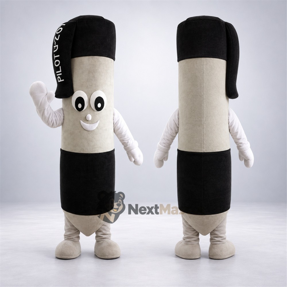 Marker Pen Mascot Costume - Black Marker Pen Mascot Costume - Black
