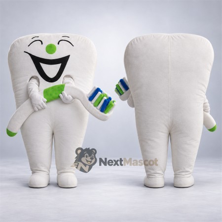 Tooth Mascot Costume - Toothbrush for Birthday Parties Tooth Mascot Costume - Toothbrush for Birthday Parties