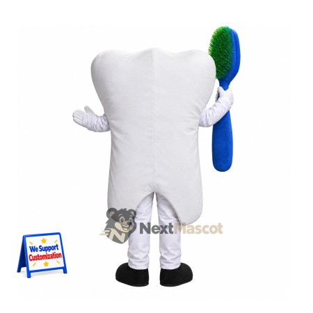 Tooth Mascot Costume - Blue Toothbrushes Tooth Mascot Costume - Blue Toothbrushes