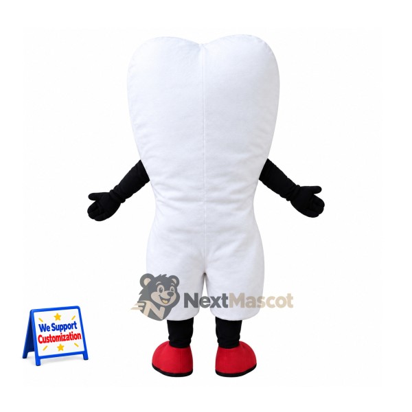 Tooth Mascot Costume - Red Shoes Tooth Mascot Costume - Red Shoes