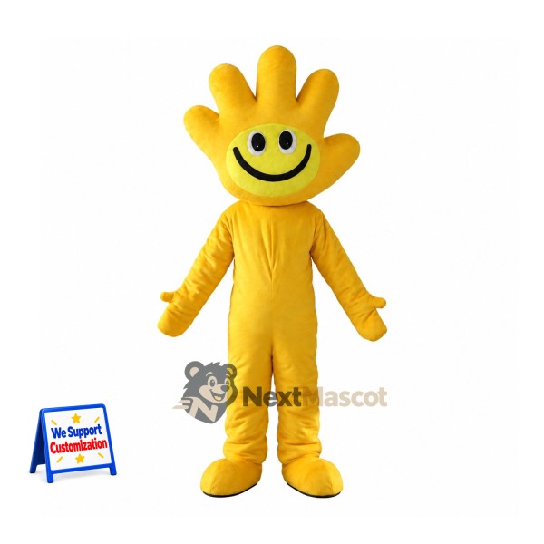 Hand Mascot Costume - Yellow