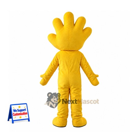 Hand Mascot Costume - Yellow Hand Mascot Costume - Yellow