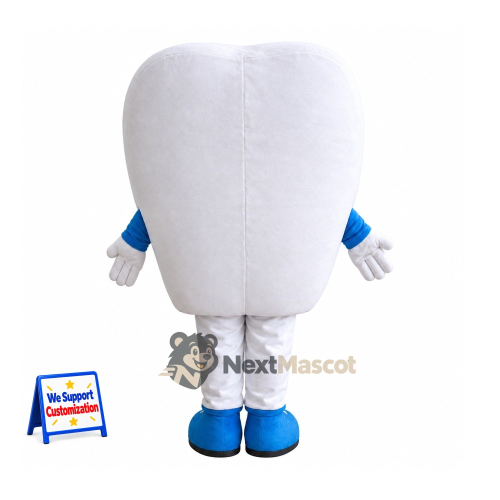 Tooth Mascot Costume - Blue Shoes Tooth Mascot Costume - Blue Shoes