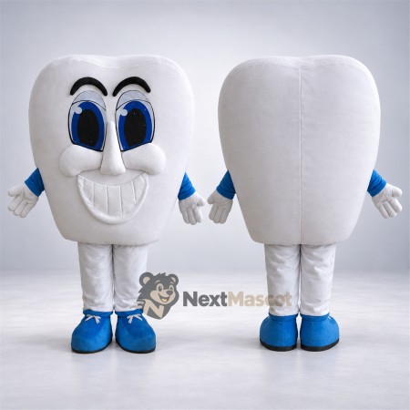 Tooth Mascot Costume - Blue Shoes Tooth Mascot Costume - Blue Shoes