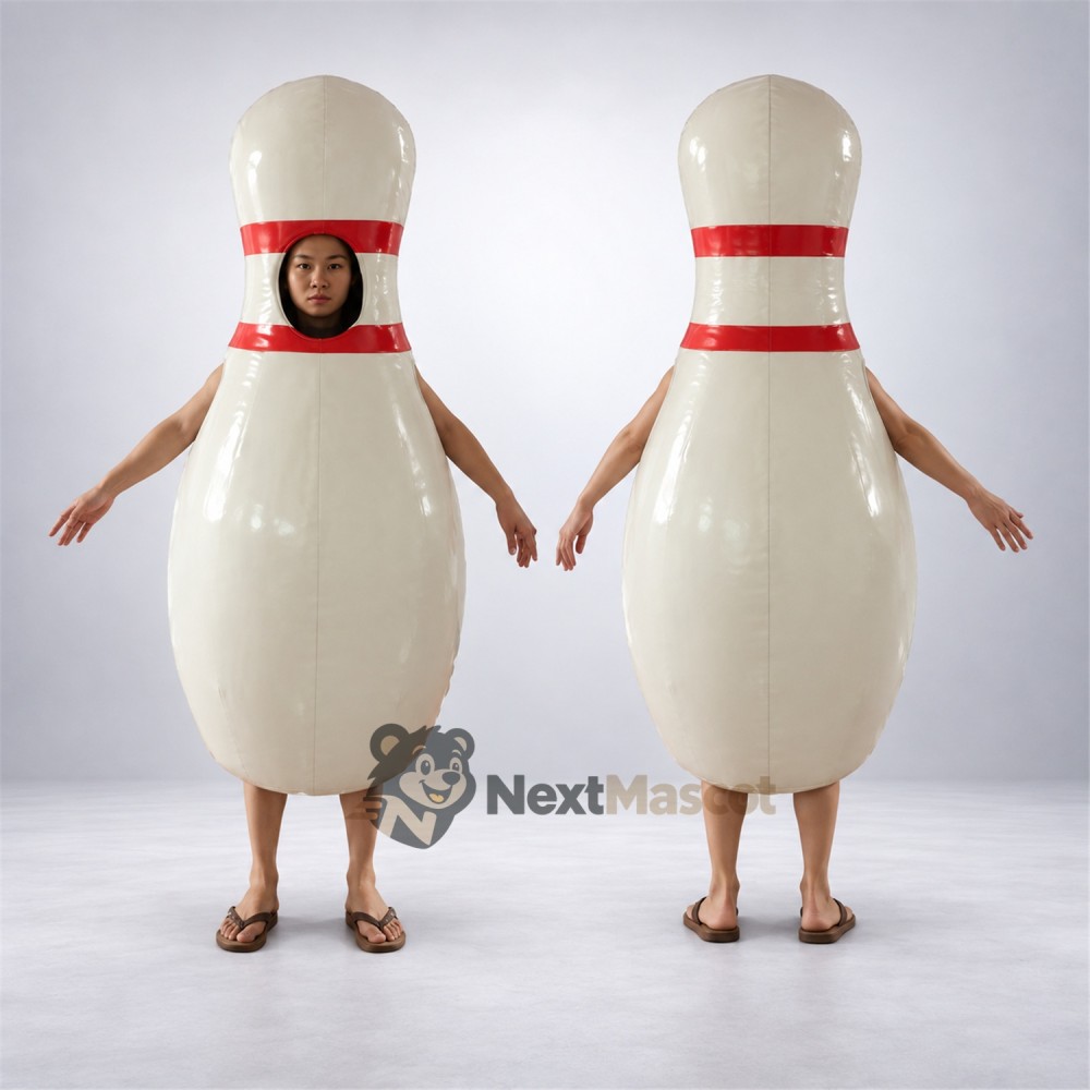 Bowling Pin Mascot Costume for Festivals Bowling Pin Mascot Costume for Festivals