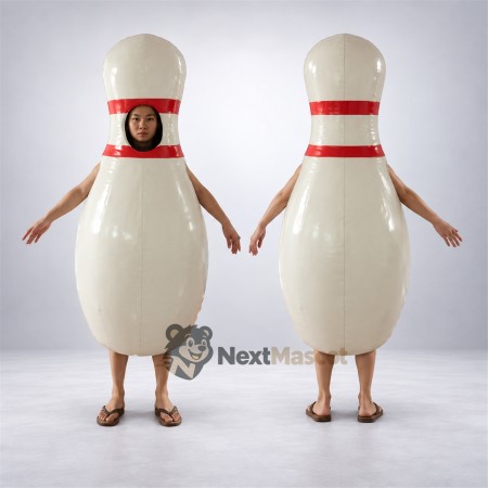 Bowling Pin Mascot Costume for Festivals Bowling Pin Mascot Costume for Festivals