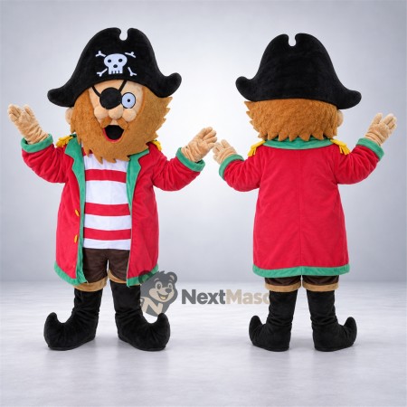 Pirate Captain Mascot Costume for Community Events Pirate Captain Mascot Costume for Community Events