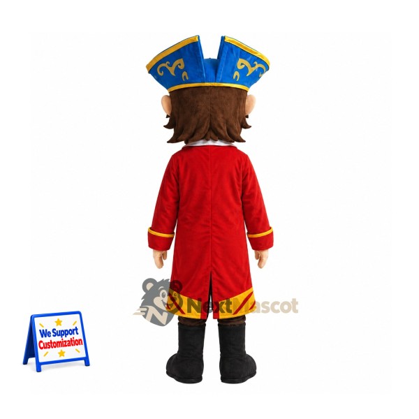 Pirate Captain Mascot Costume - Red Coat for School Events