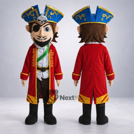 Pirate Captain Mascot Costume - Red Coat for School Events Pirate Captain Mascot Costume - Red Coat for School Events
