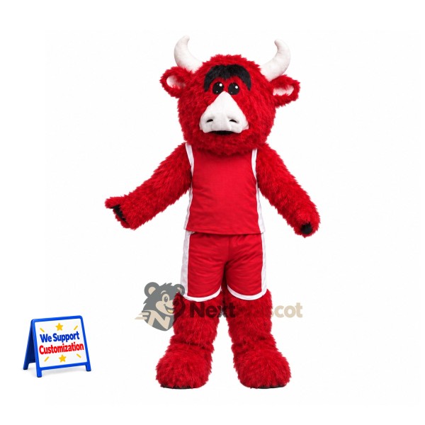 Bull Mascot Costume - Red for Fundraisers