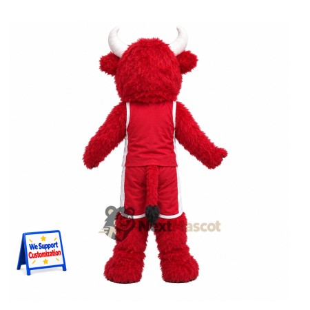 Bull Mascot Costume - Red for Fundraisers