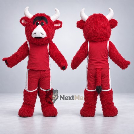 Bull Mascot Costume - Red for Fundraisers