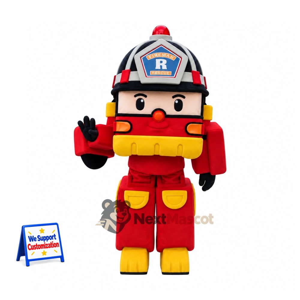 Rescue Robot Mascot Costume - Red Rescue Robot Mascot Costume - Red