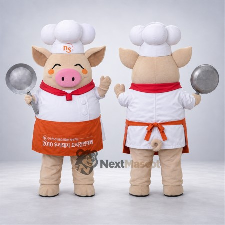 Pig Mascot Costume - Chef Style for Parades