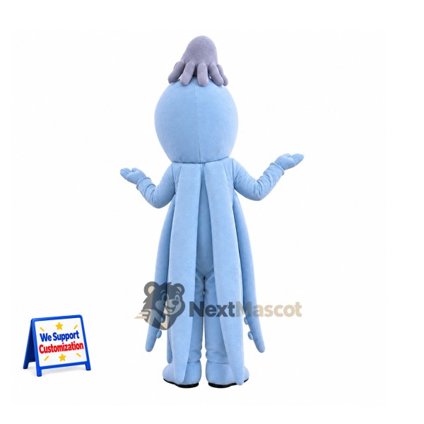 Squid Mascot Costume - Blue for Ocean Events Squid Mascot Costume - Blue for Ocean Events