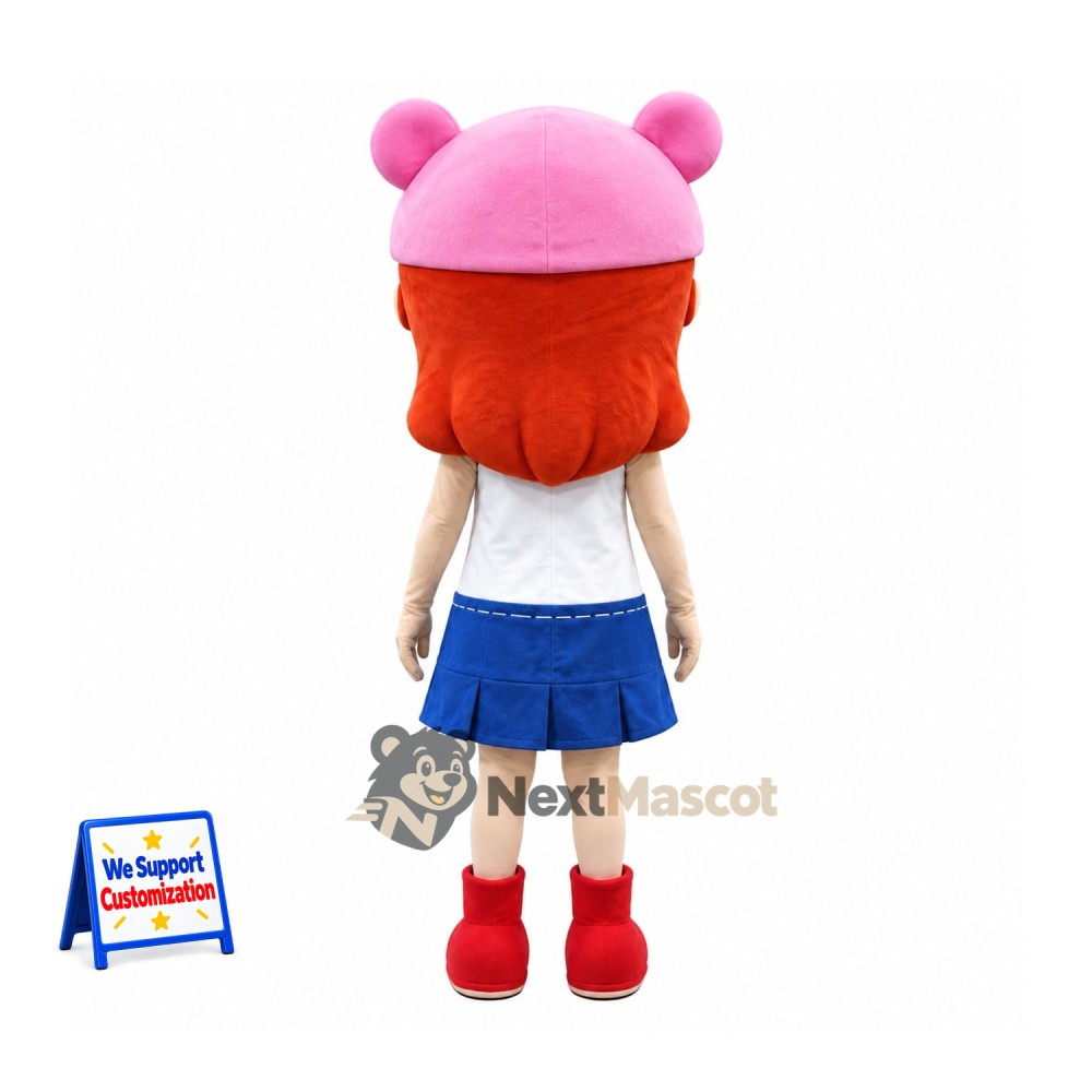Girl Mascot Costume - Blue Skirt Girl Mascot Costume - Blue Skirt