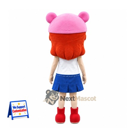 Girl Mascot Costume - Blue Skirt Girl Mascot Costume - Blue Skirt