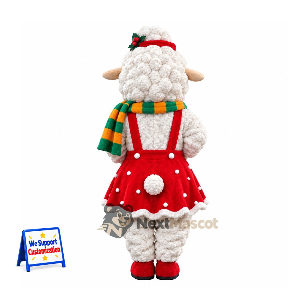 Sheep Mascot Costume - Christmas Theme