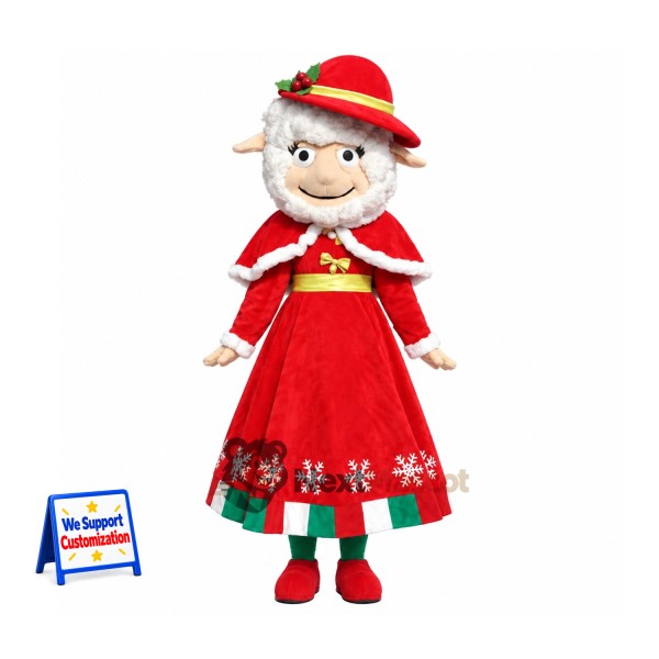 Mrs Claus Mascot Costume for Christmas Events