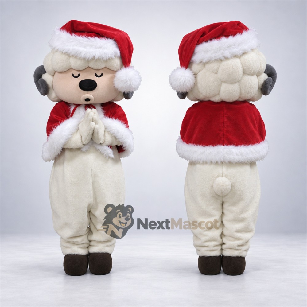 Sheep Mascot Costume - Christmas Theme for Christmas Events Sheep Mascot Costume - Christmas Theme for Christmas Events