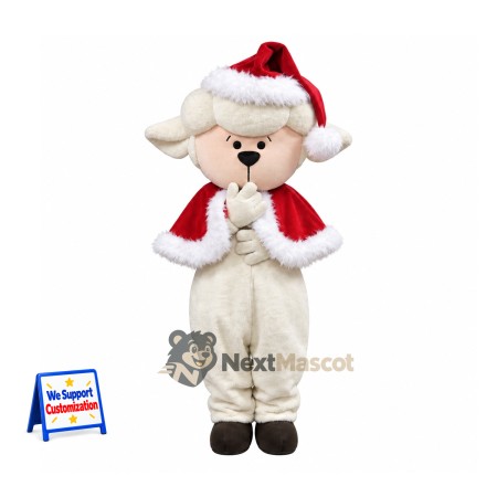Sheep Mascot Costume - Christmas Theme for Christmas Parades Sheep Mascot Costume - Christmas Theme for Christmas Parades
