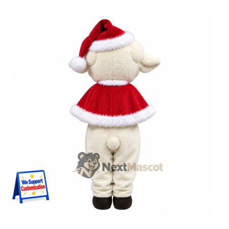 Sheep Mascot Costume - Christmas Theme for Christmas Parades Sheep Mascot Costume - Christmas Theme for Christmas Parades