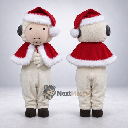 Sheep Mascot Costume - Christmas Theme for Christmas Photos Sheep Mascot Costume - Christmas Theme for Christmas Photos