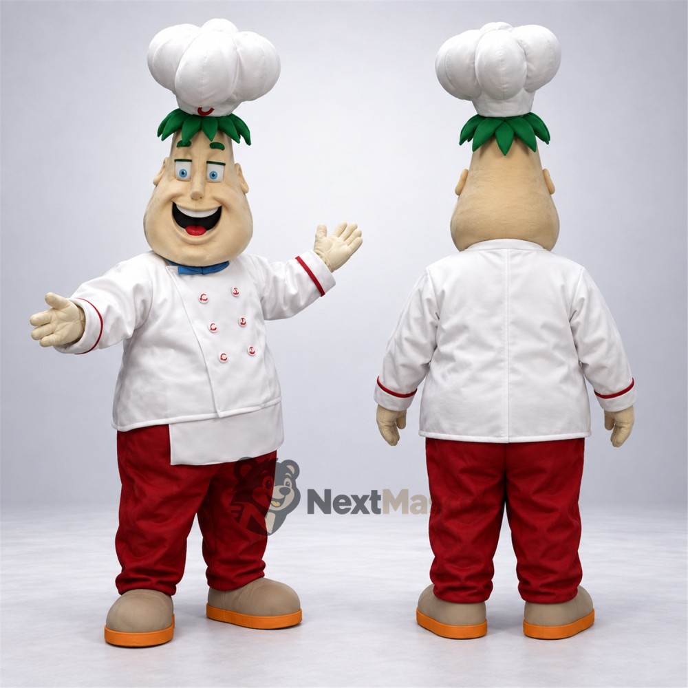 Chef Mascot Costume - Red Pants Chef Mascot Costume - Red Pants