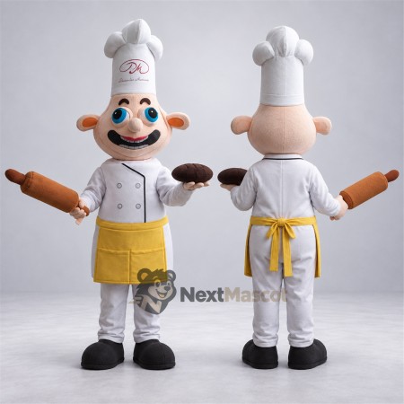Chef Mascot Costume - Yellow Apron Chef Mascot Costume - Yellow Apron