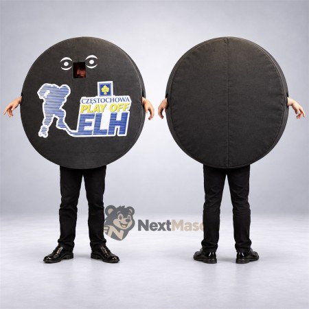 Hockey Puck Mascot Costume Hockey Puck Mascot Costume