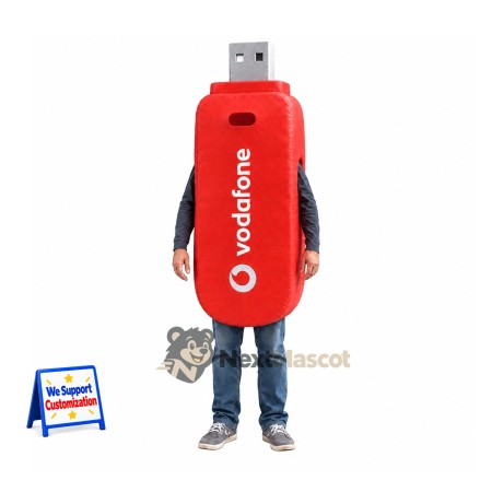 USB Flash Drive Mascot Costume - Red USB Flash Drive Mascot Costume - Red