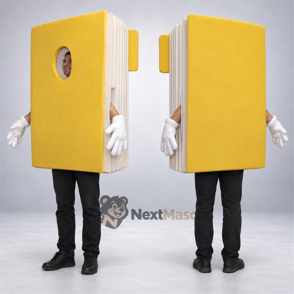 Book Mascot Costume - Yellow Book Mascot Costume - Yellow