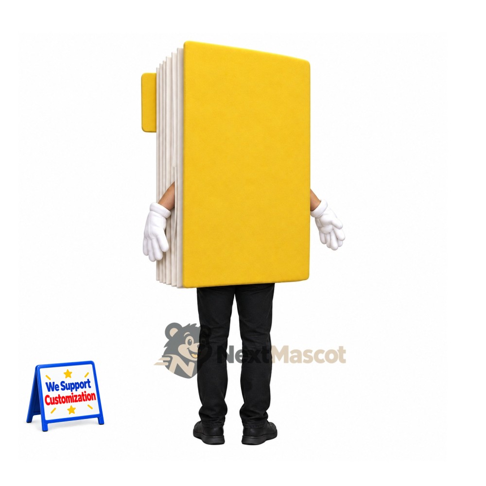 Book Mascot Costume - Yellow Book Mascot Costume - Yellow