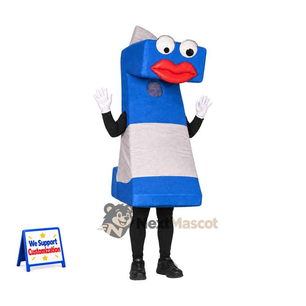 Carton Mascot Costume - Blue and White Carton Mascot Costume - Blue and White