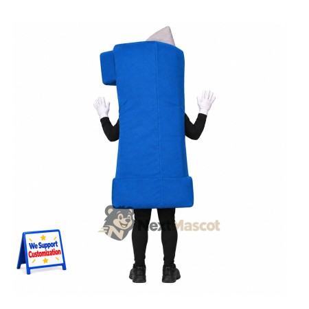 Carton Mascot Costume - Blue and White Carton Mascot Costume - Blue and White