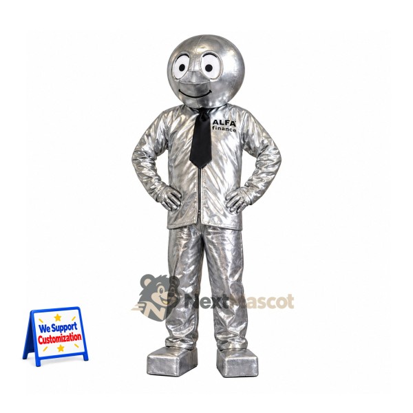 Robot Mascot Costume - Silver