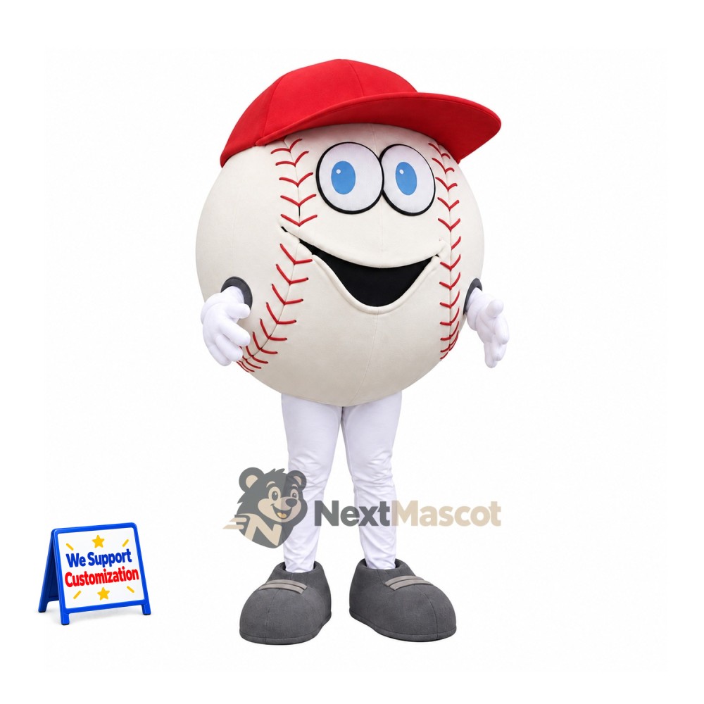 Baseball Mascot Costume - Red Cap Baseball Mascot Costume - Red Cap