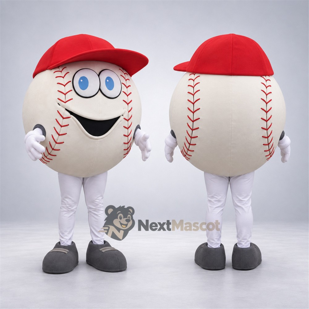 Baseball Mascot Costume - Red Cap Baseball Mascot Costume - Red Cap