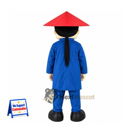 Man Mascot Costume - Blue Coat