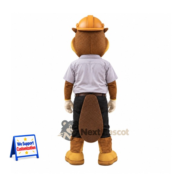 Beaver Mascot Costume - Construction Style Beaver Mascot Costume - Construction Style