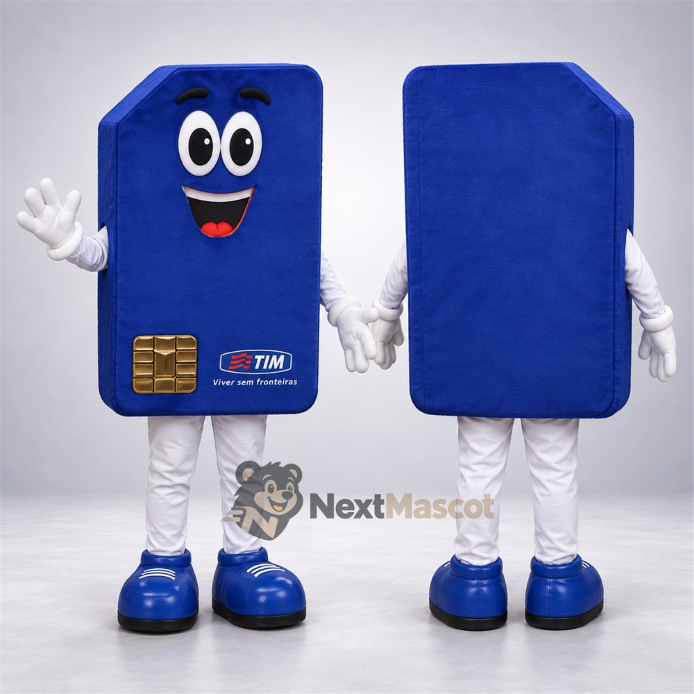 SIM Card Mascot Costume - Blue
