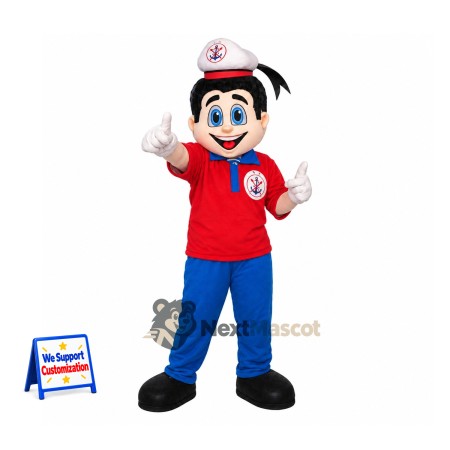 Boy Mascot Costume - Red Shirt