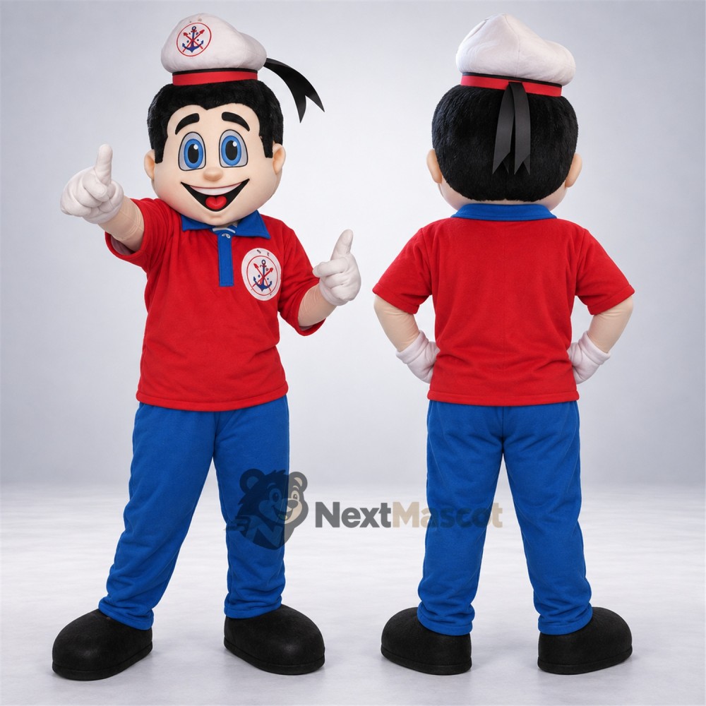 Boy Mascot Costume - Red Shirt