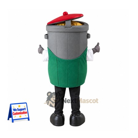 Trash Can Mascot Costume - Green Trash Can Mascot Costume - Green