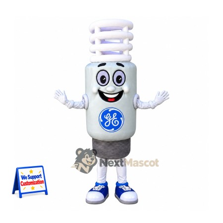Spiral Light Bulb Mascot Costume for School Events Spiral Light Bulb Mascot Costume for School Events