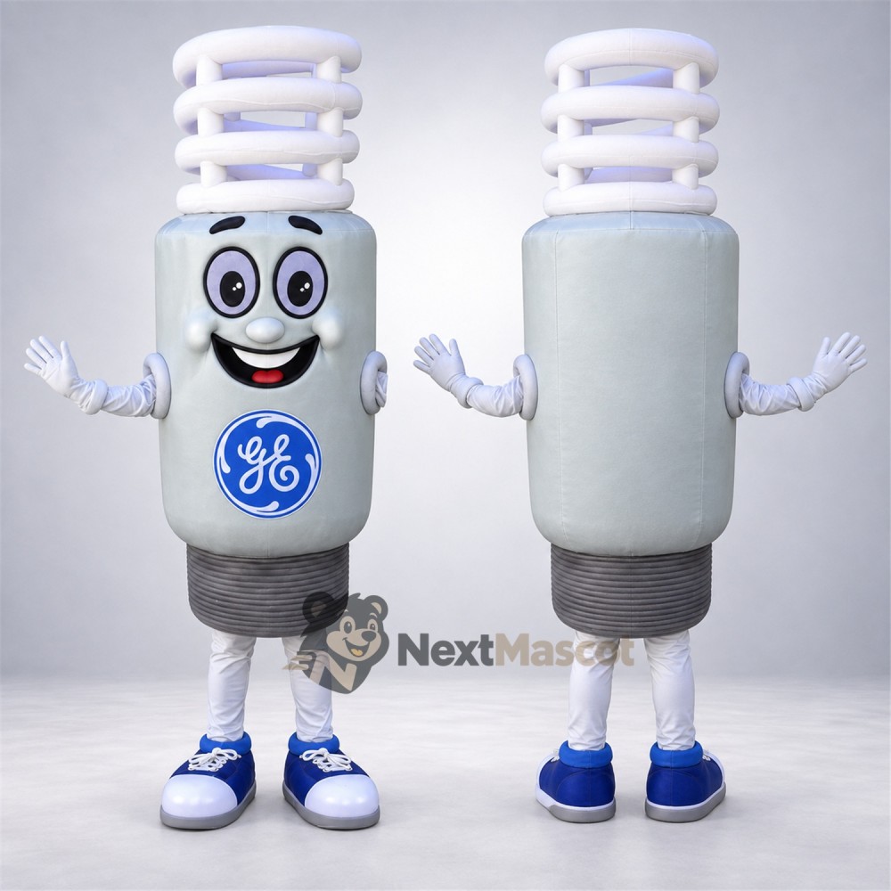Spiral Light Bulb Mascot Costume for School Events Spiral Light Bulb Mascot Costume for School Events