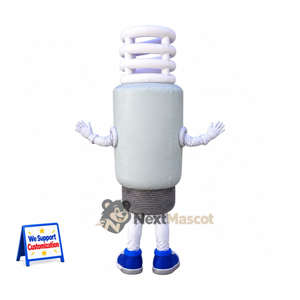 Spiral Light Bulb Mascot Costume for School Events Spiral Light Bulb Mascot Costume for School Events