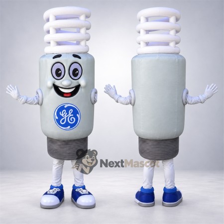 Spiral Light Bulb Mascot Costume for School Events Spiral Light Bulb Mascot Costume for School Events